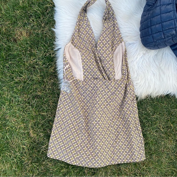 Free People Beach Open Back Halter Wrap Mini Dress Small - Picture 5 of 7